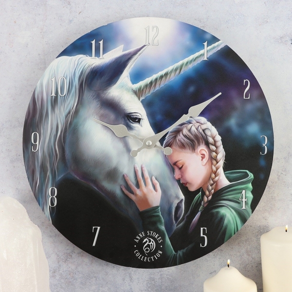 Wunsch Einhorn Bilderuhr - Anne Stokes